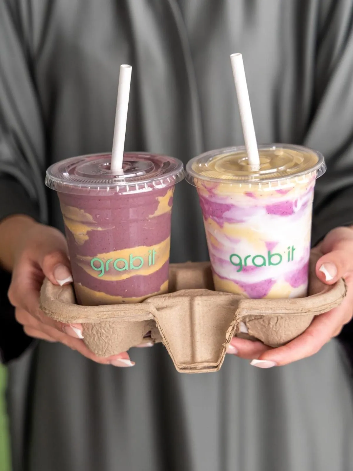 Grab’It, two smoothies