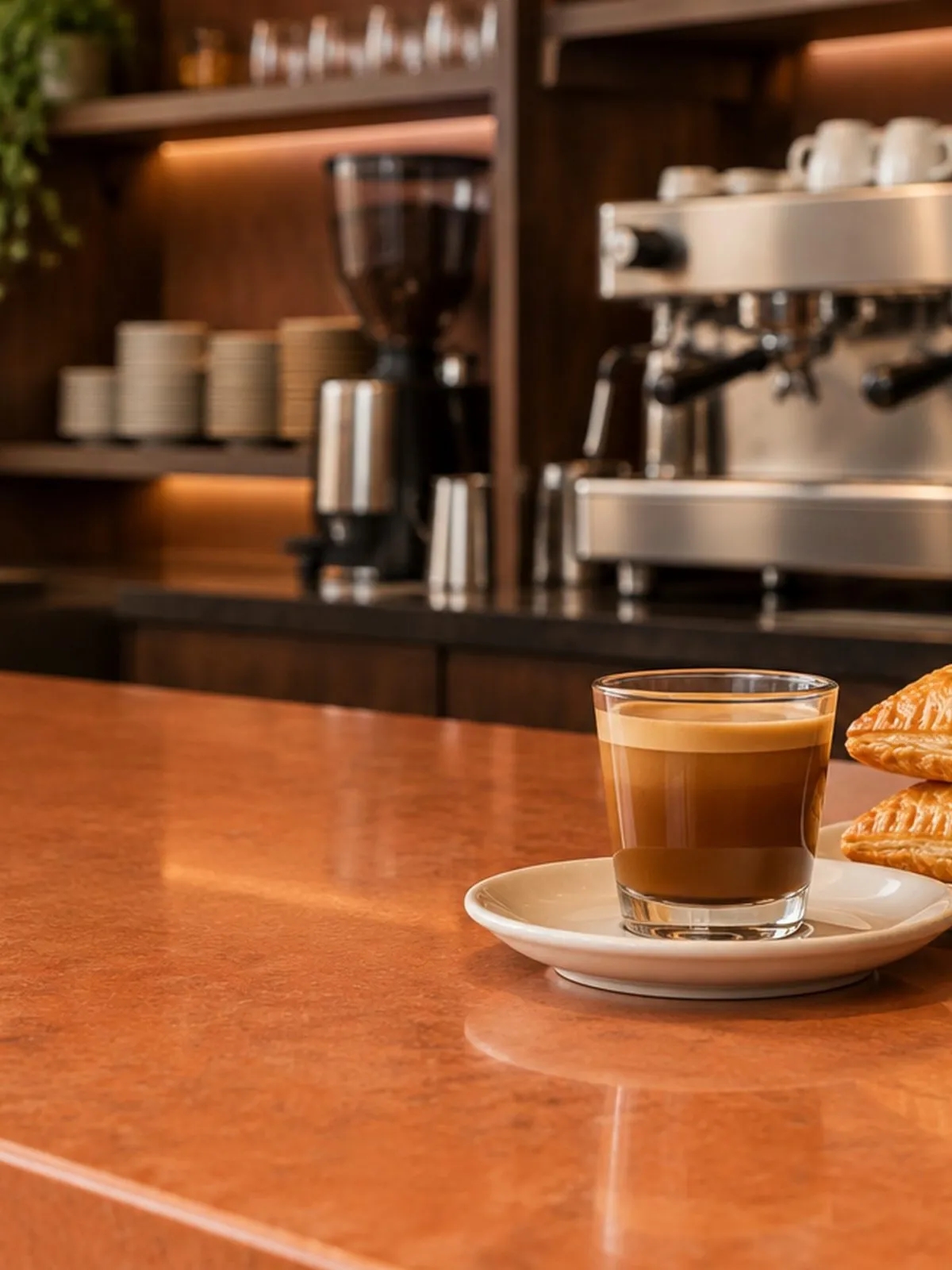 A cortadito and pastelitos at Cubano