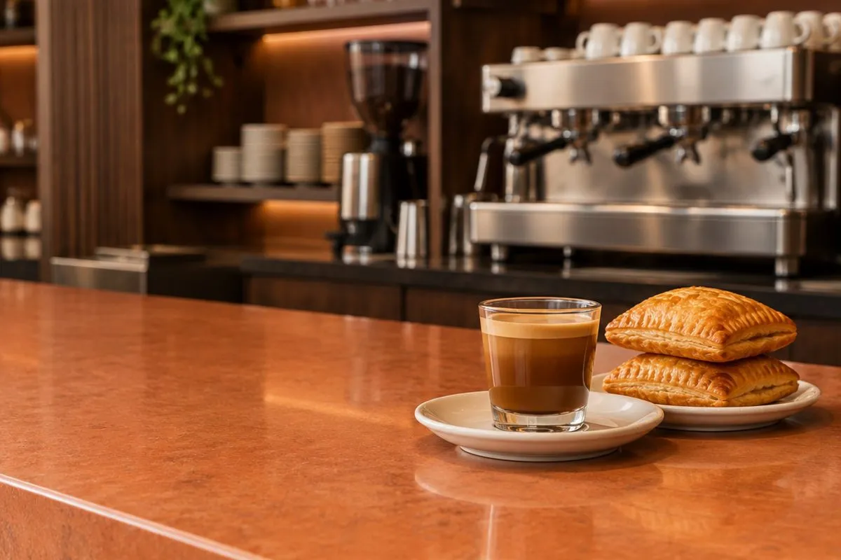 A cortadito and pastelitos at Cubano