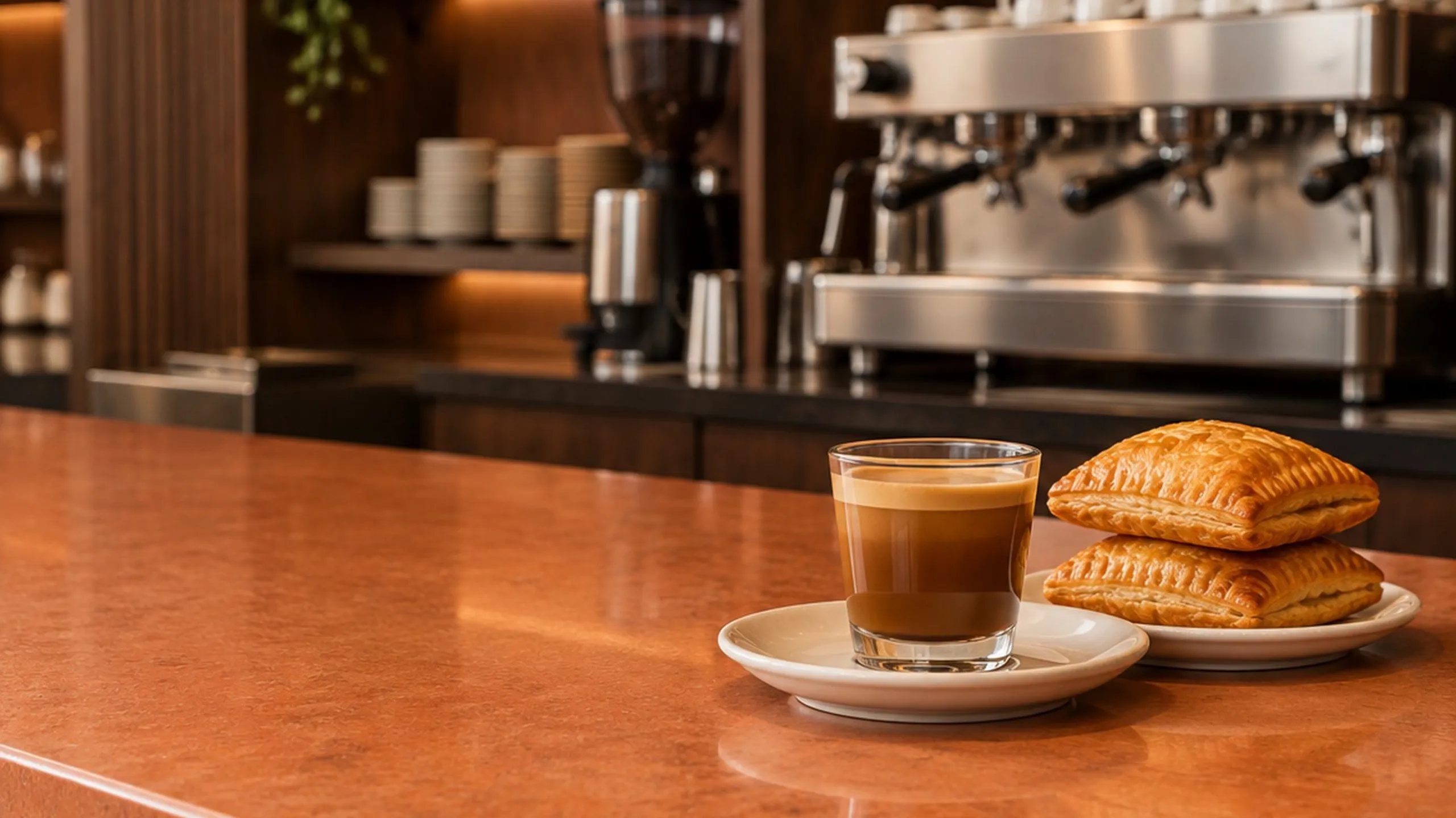 A cortadito and pastelitos at Cubano