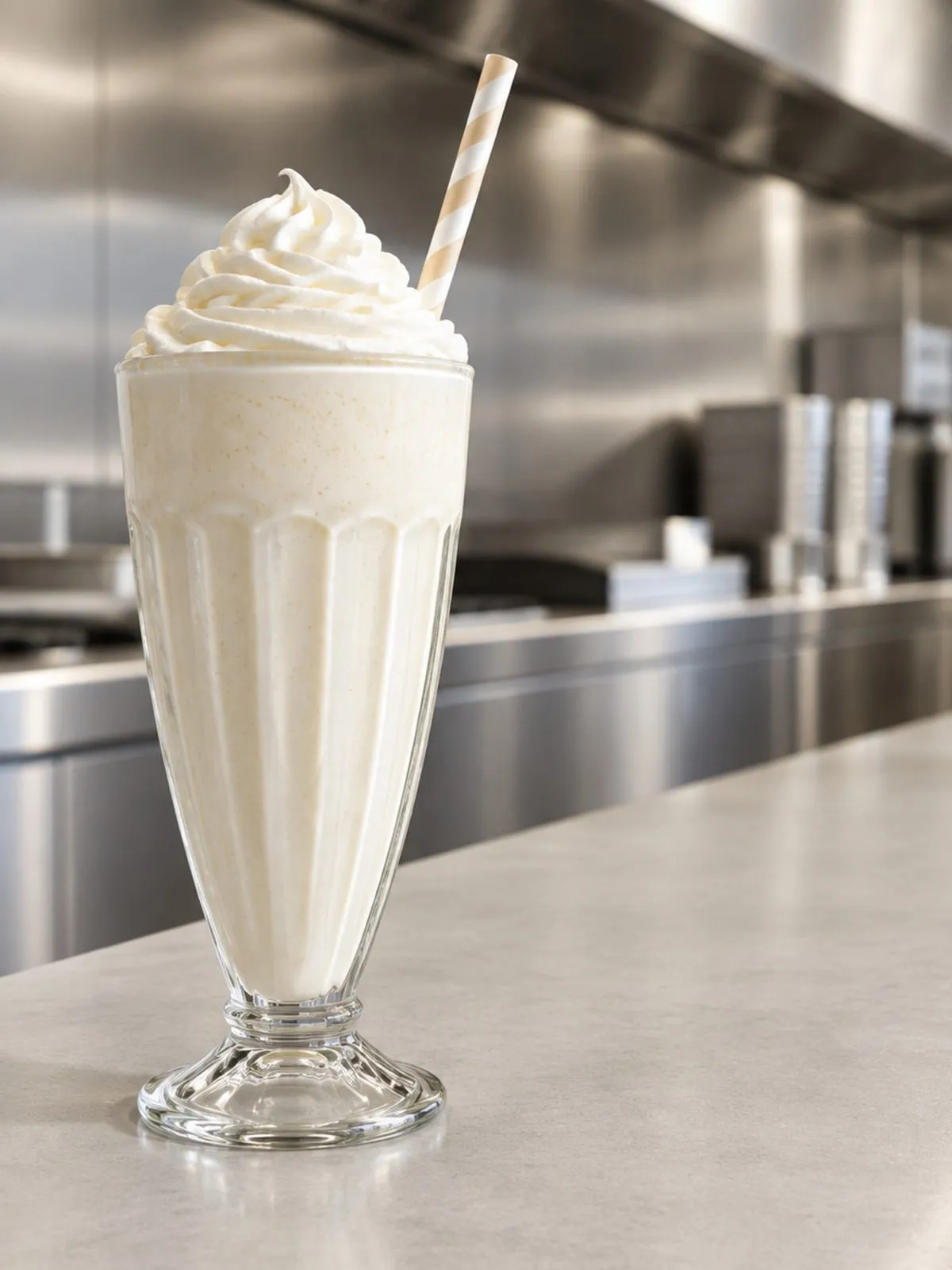 A vanilla milkshake at Flippin’