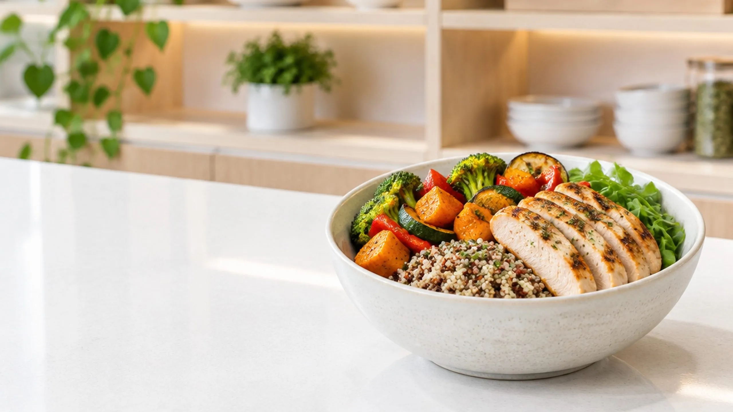 A high-protein grain bowl at Grab’It